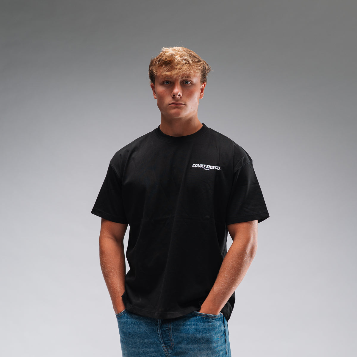 Men's Oversized Courtside Tee Black