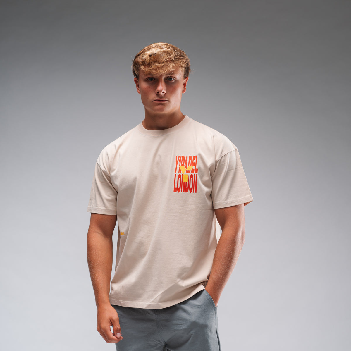 Men's Oversized Padel London Tee Stonewash White