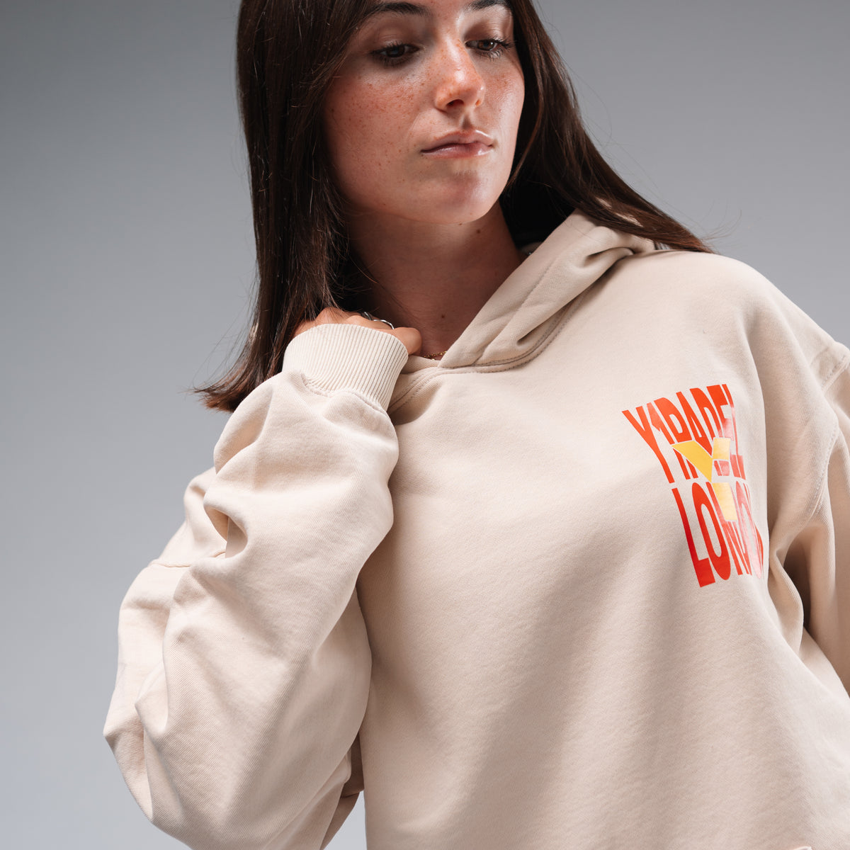 Oversized Padel London Hood Stonewash White