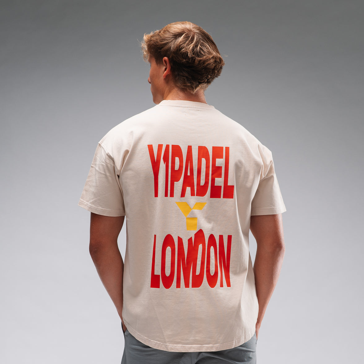 Men's Oversized Padel London Tee Stonewash White