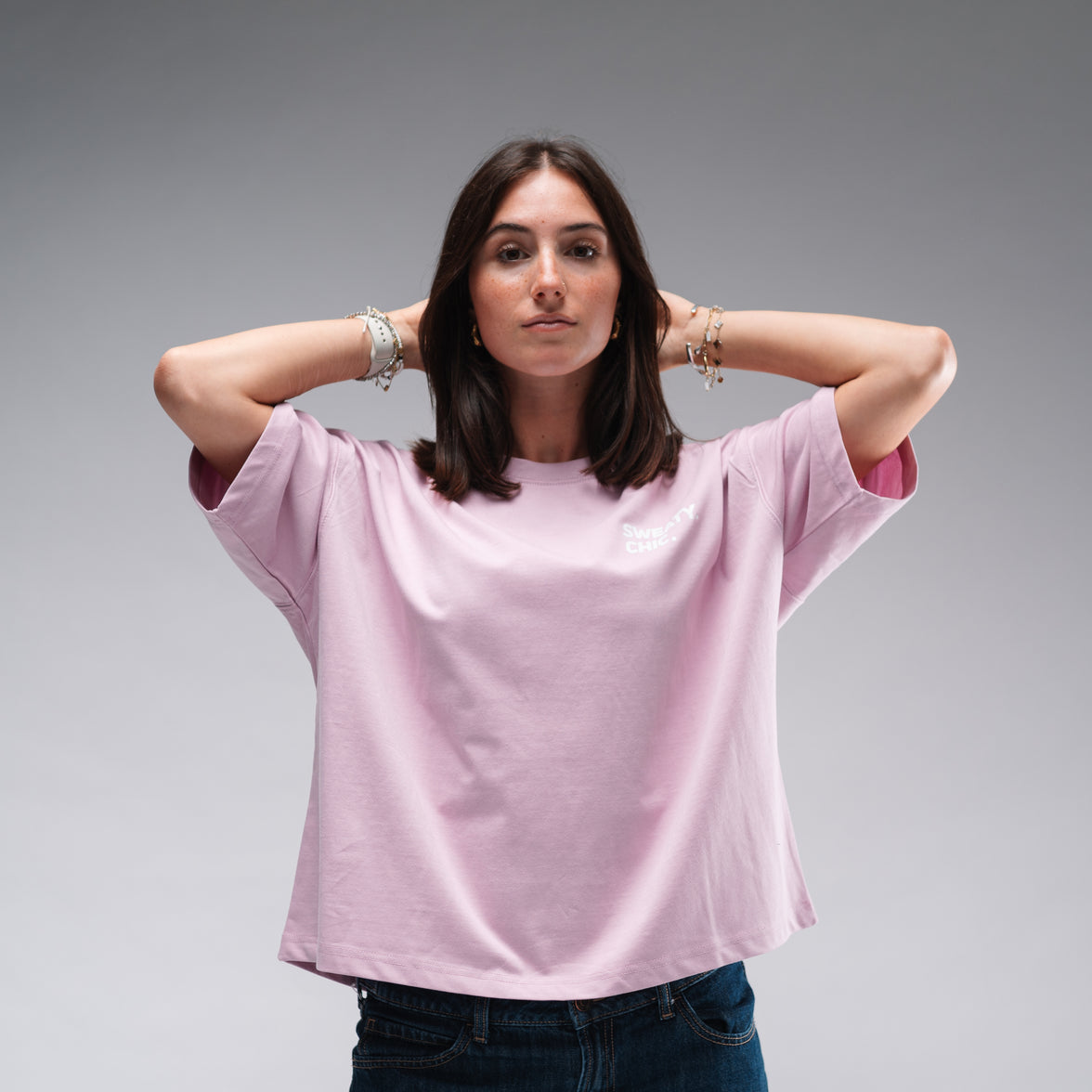 Women's Oversized Sweaty Chic Tee Pink