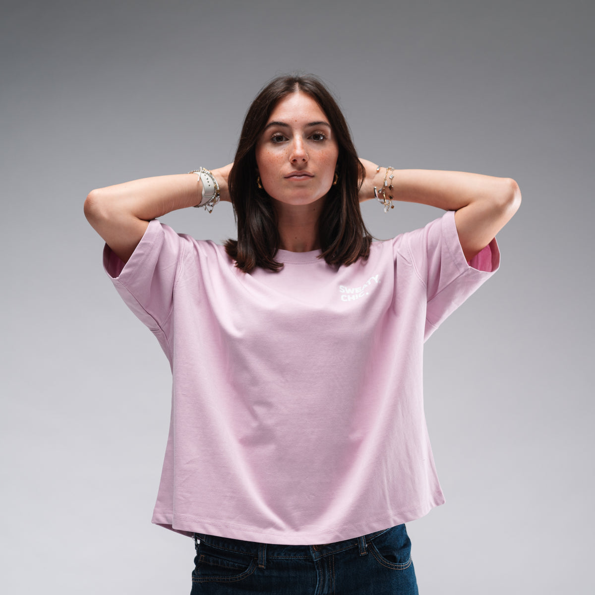 Women's Oversized Sweaty Chic Tee Pink