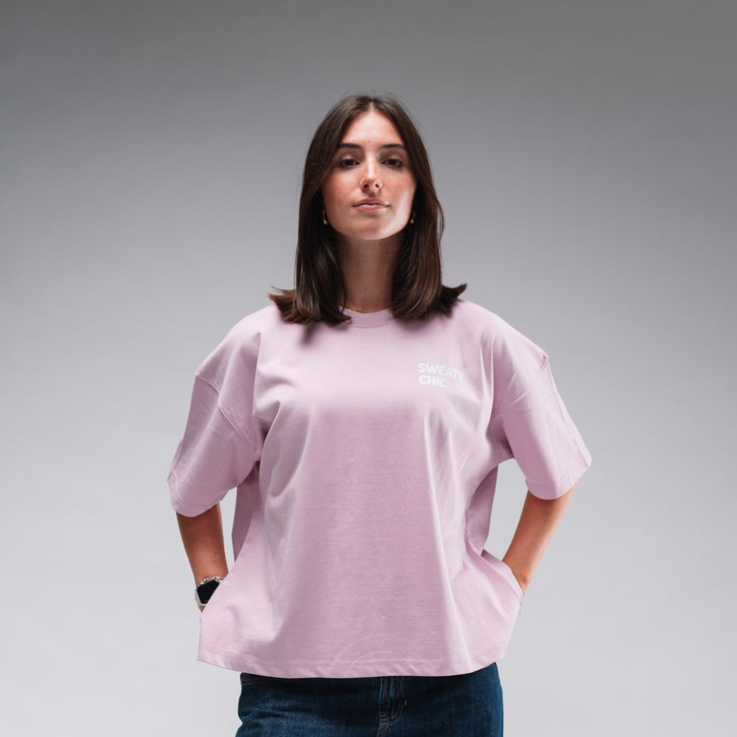 Women's Oversized Sweaty Chic Tee Pink