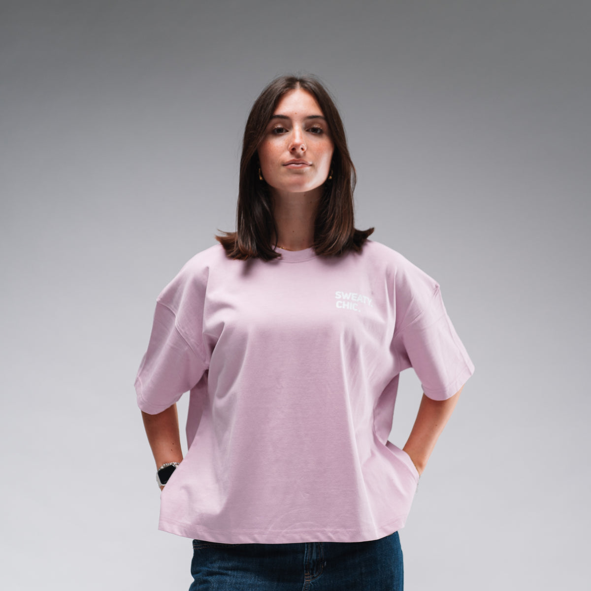 Women's Oversized Sweaty Chic Tee Pink