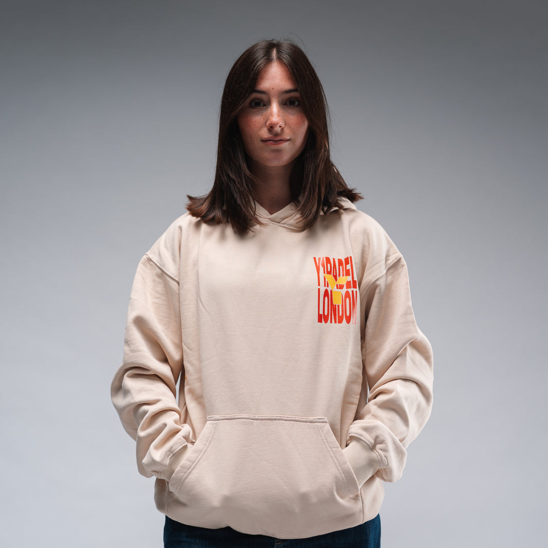 Oversized Padel London Hood Stonewash White