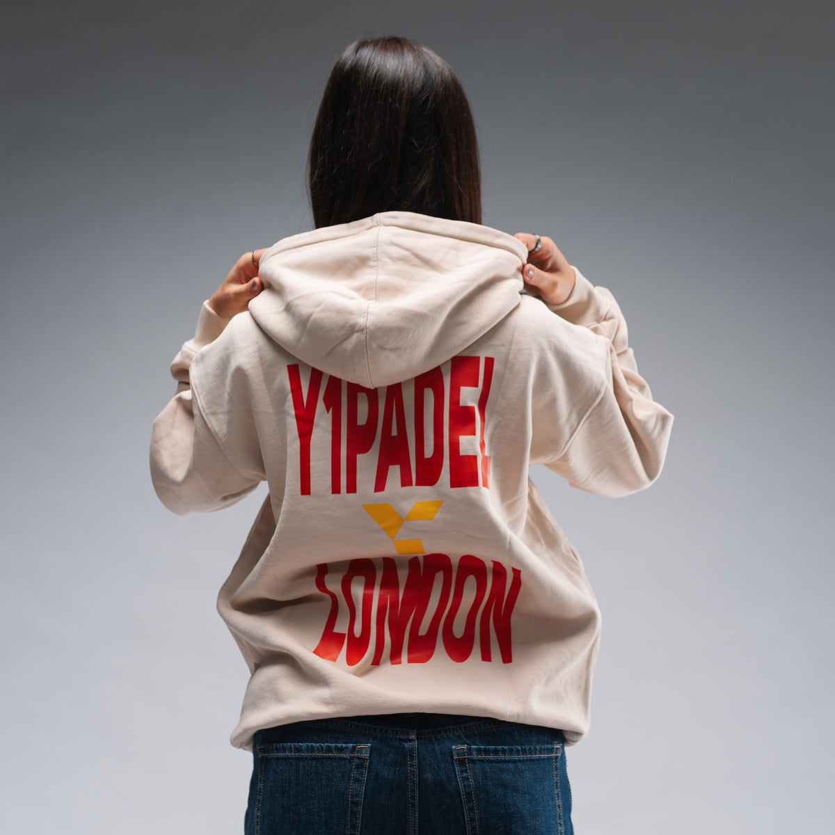 Oversized Padel London Hood Stonewash White