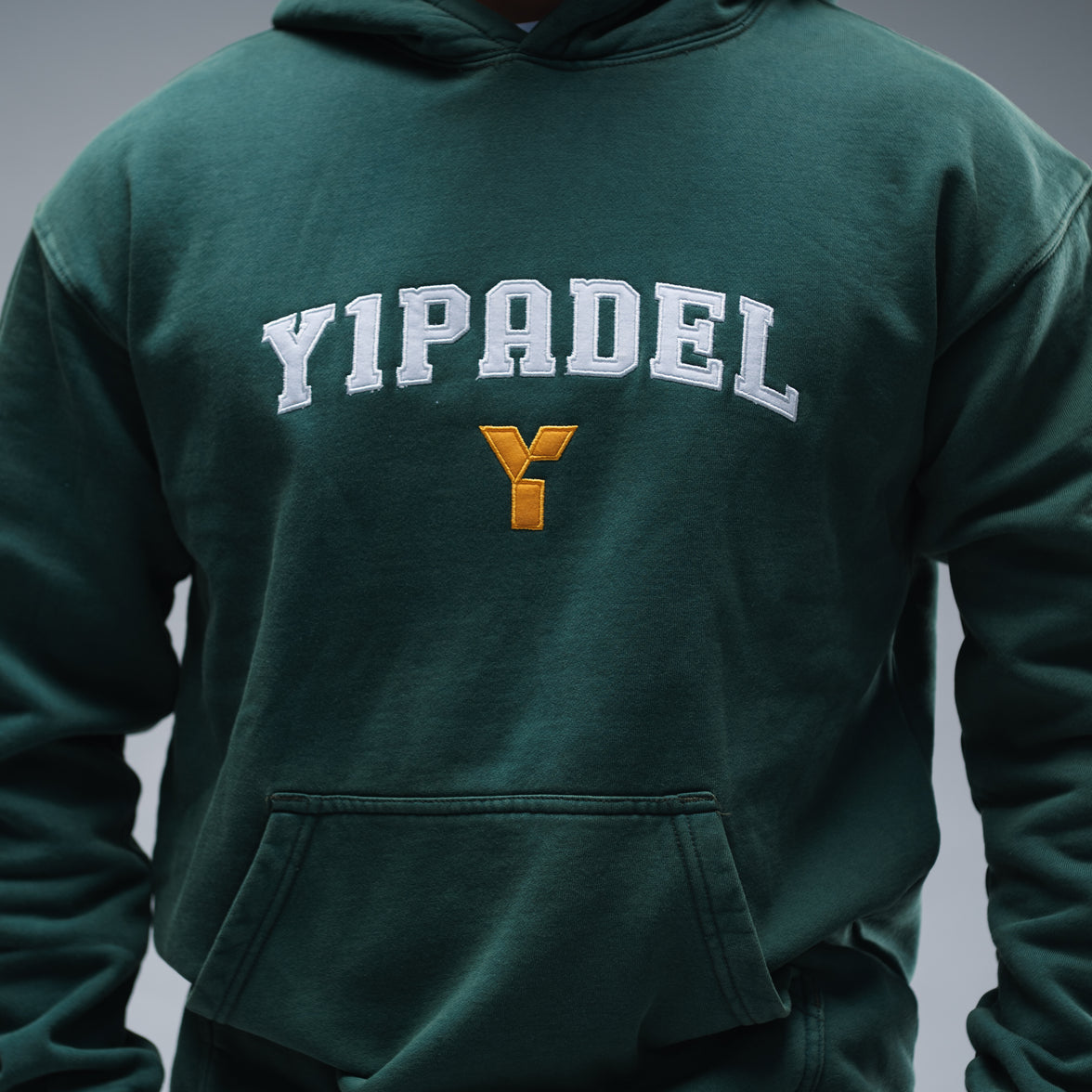 Oversized Y1 Padel College Hood Stonewash Green