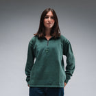 Oversized Stonewash Green Logo Quarter Zip
