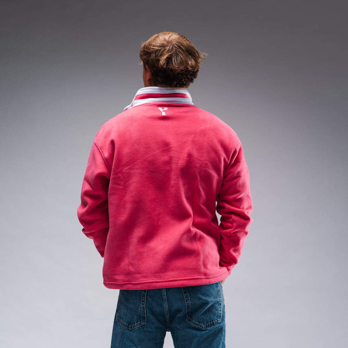 Oversized Pink Logo Retro Zip