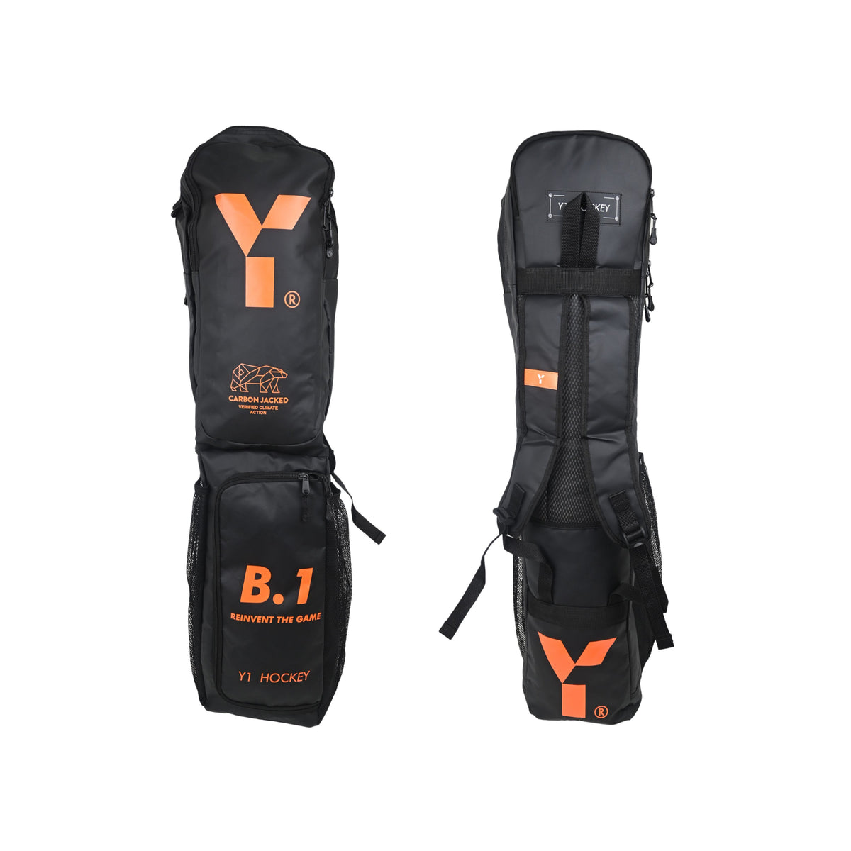 B.1 Stickbag - Black/Orange bag by Y1