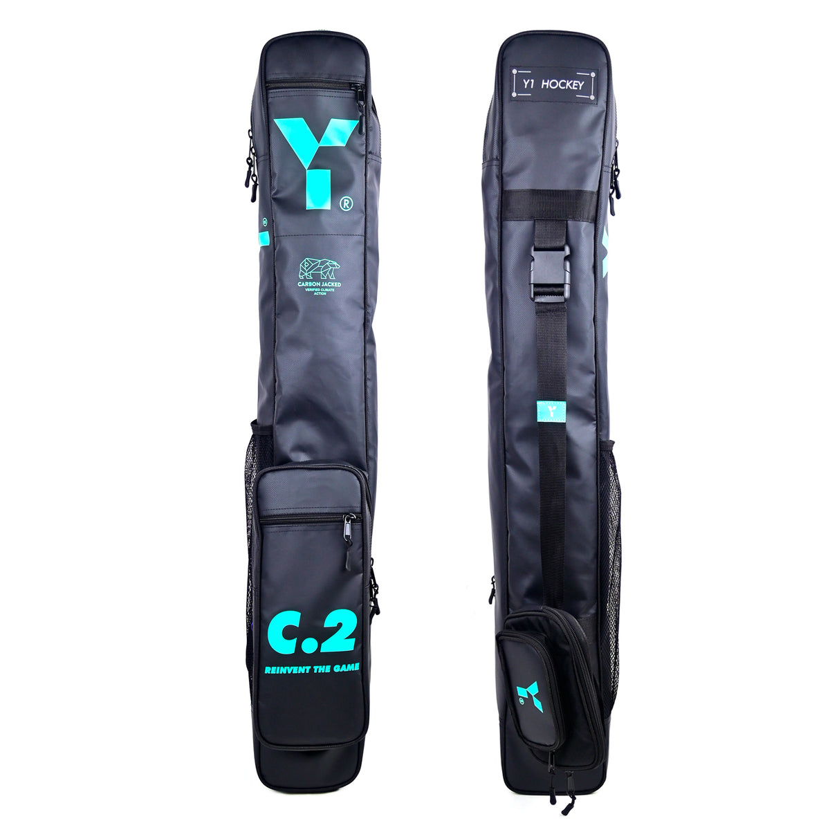 C.2 Stickbag - Black/Teal bag by Y1