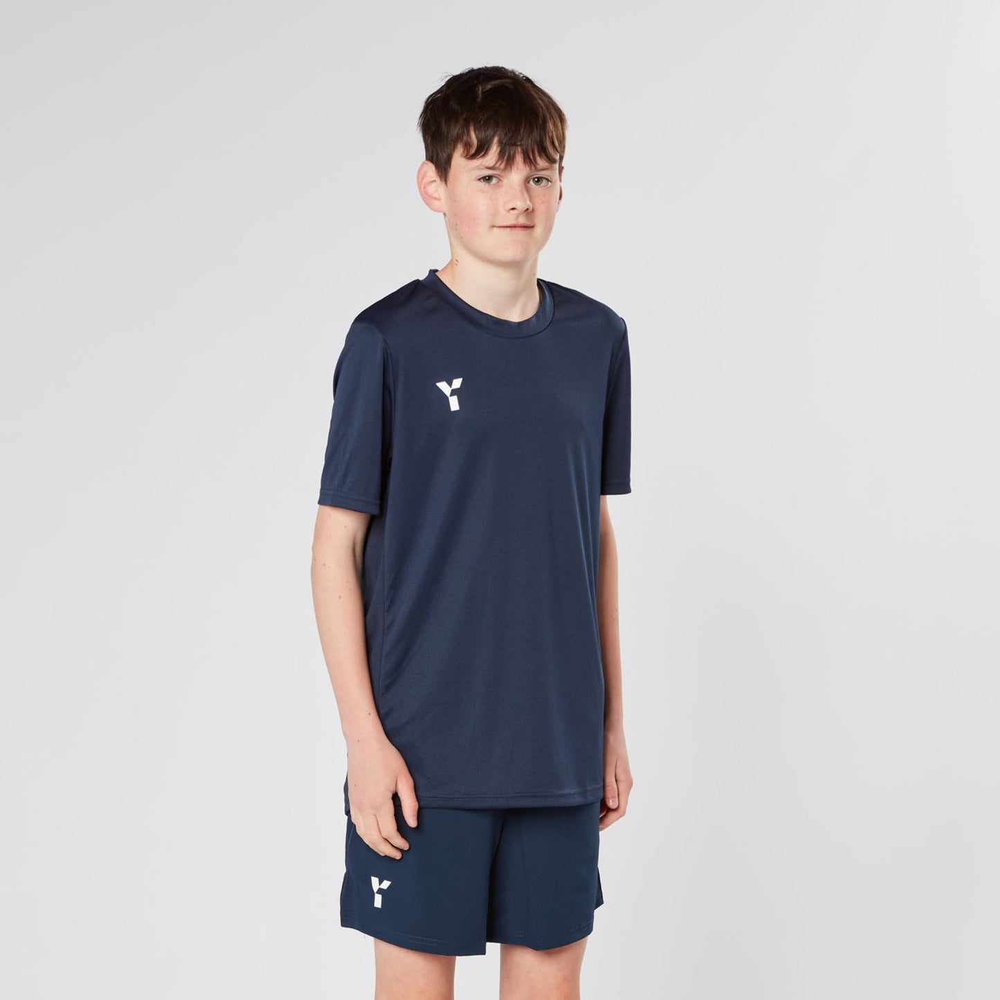 Padel4All Basset Down - Junior Short Sleeve Training Top Unisex Navy