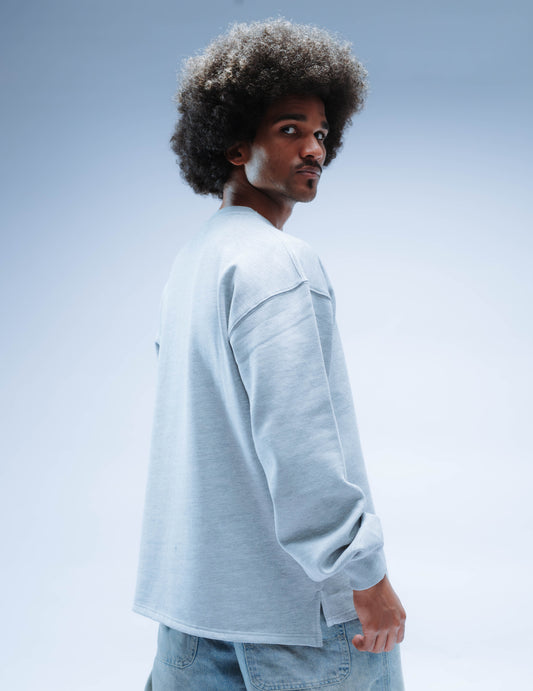 BF25 Invisible Y Boxy Sweater Unisex (Heather Grey)