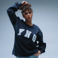 BF25 YNG Boxy Sweater Unisex (Navy)