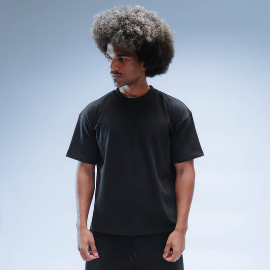 Invisible Y Boxy Tee Short Sleeve Unisex (Black)