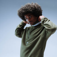 BF25 Y Logo Boxy Premium Retro Fleece Unisex (Army Green/White)