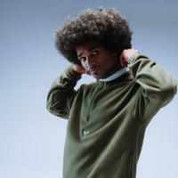 Y Logo Boxy Premium Retro Fleece Unisex (Army Green/White)