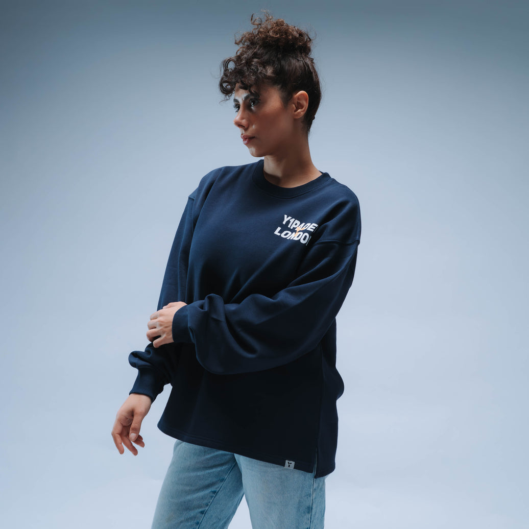 BF25 Y1 Padel London Boxy Sweater Unisex (Navy)