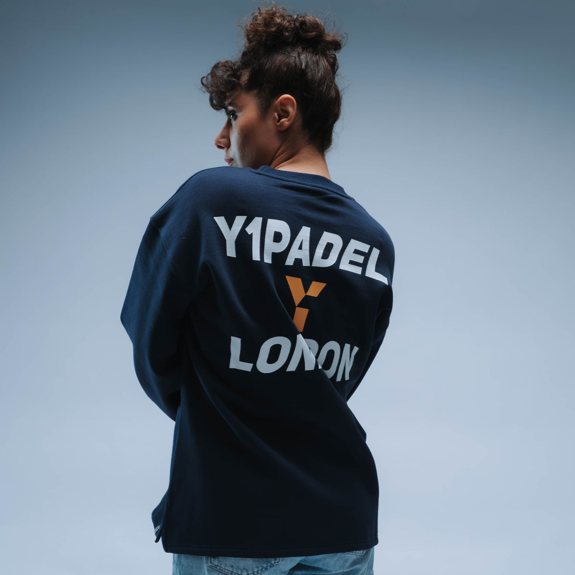 Y1 Padel London Boxy Sweater Unisex (Navy)