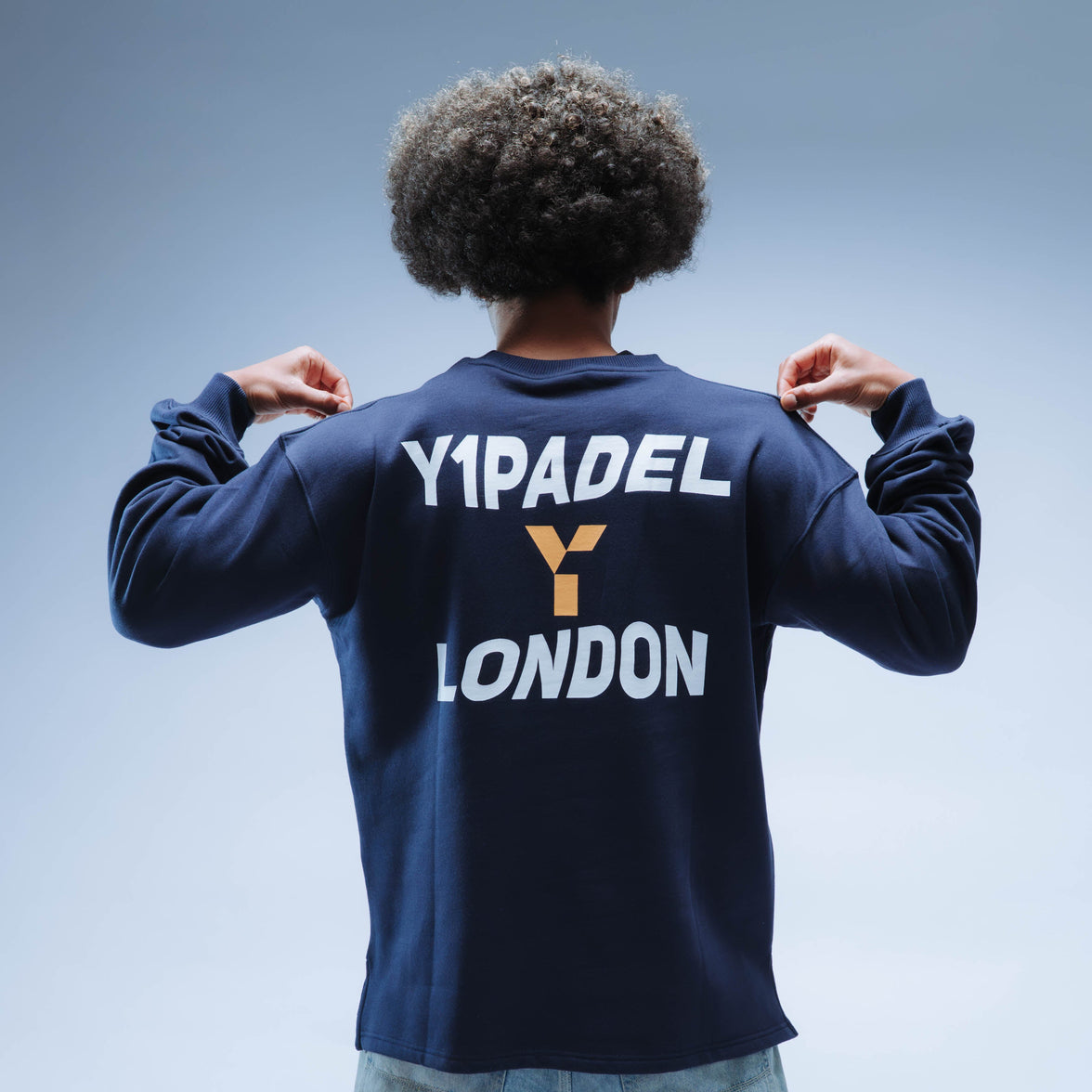 Y1 Padel London Boxy Sweater Unisex (Navy)