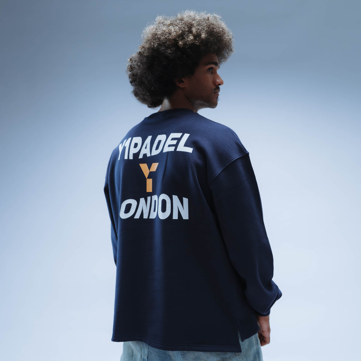 Y1 Padel London Boxy Sweater Unisex (Navy)