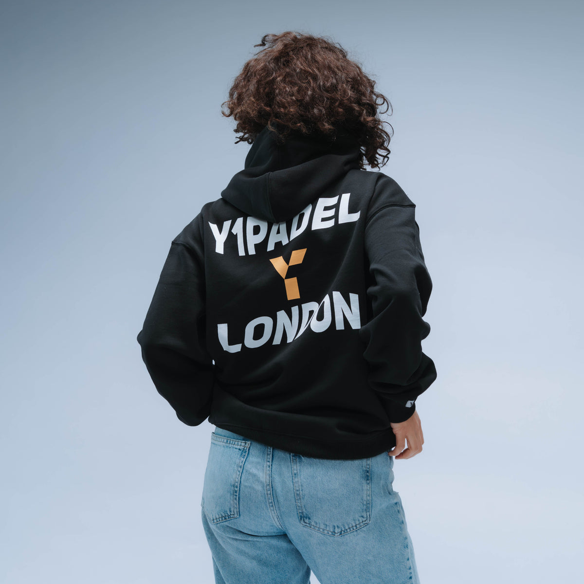 Y1 Padel London Relaxed Fit Hoody Unisex (Washed Black) by Y1 - view 2