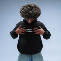 Y1 Padel London Relaxed Fit Hoody Unisex (Washed Black)