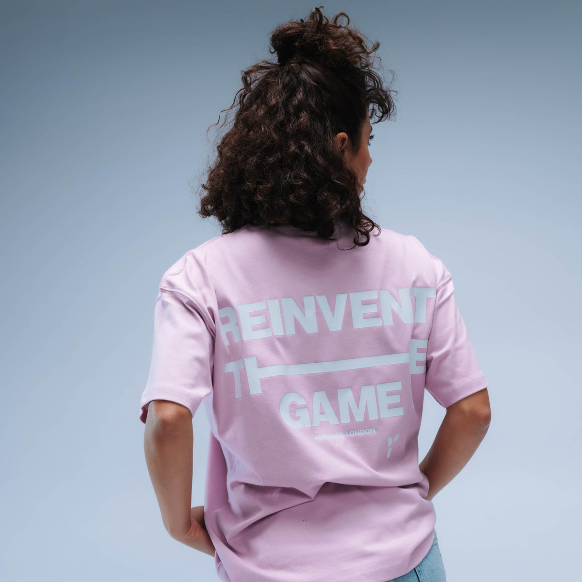Y1 Padel Reinvent The Game Boxy Tee Short Sleeve Unisex (Pink) by Y1 - view 2