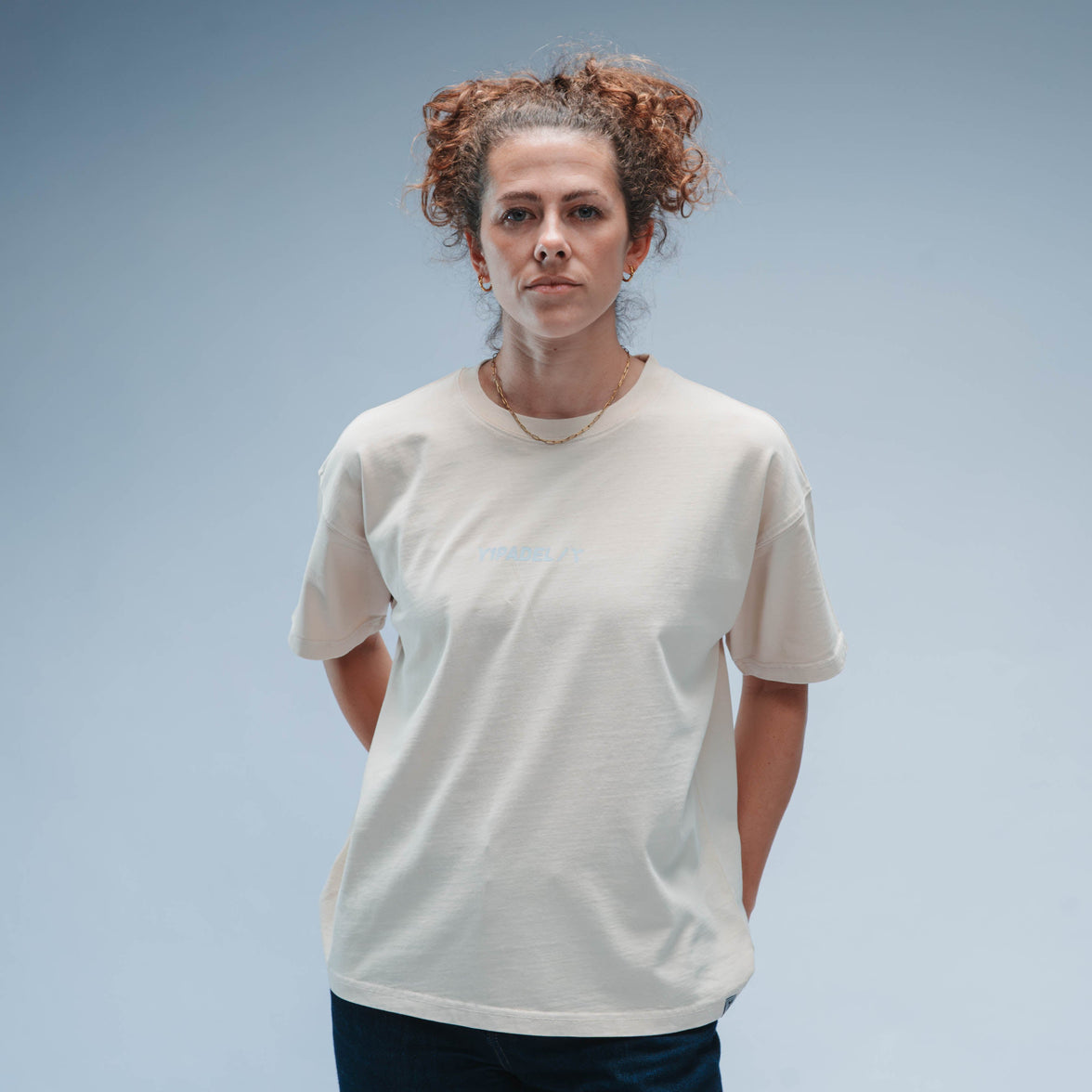 Y1 Padel Exclusively Boxy Tee Short Sleeve Unisex (Washed Cream)