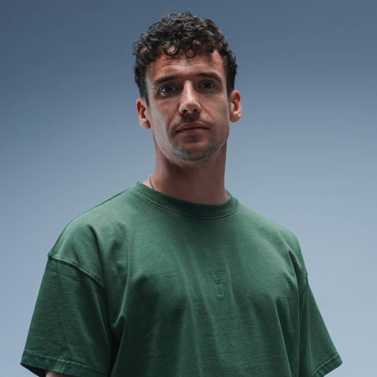 Invisible Y Boxy Tee Short Sleeve Unisex (Washed Green)