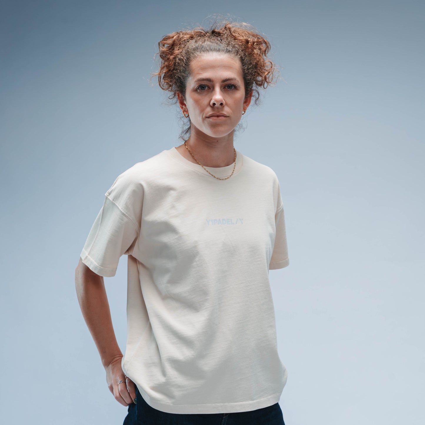 BF25 Y1 Padel Exclusively Boxy Tee Short Sleeve Unisex (Washed Cream)