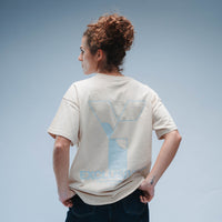 Y1 Padel Exclusively Boxy Tee Short Sleeve Unisex (Washed Cream)