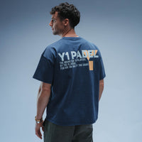 Y1 Padel Club Boxy Tee Short Sleeve Unisex (Washed Navy)