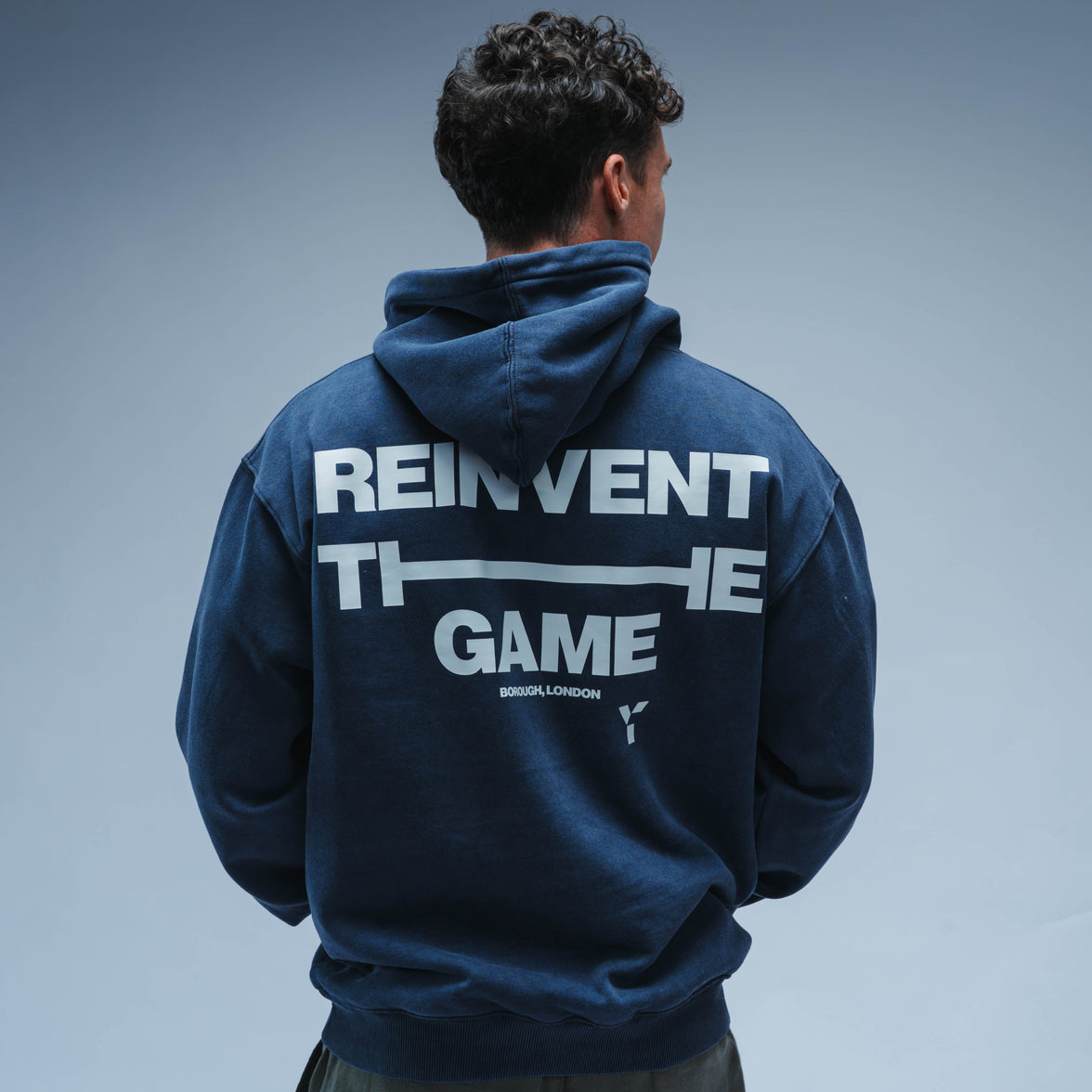Y1 Padel Reinvent The Game Relaxed Fit Hoody Unisex (Washed Navy)