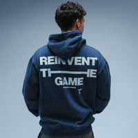 Y1 Padel Reinvent The Game Relaxed Fit Hoody Unisex (Washed Navy)
