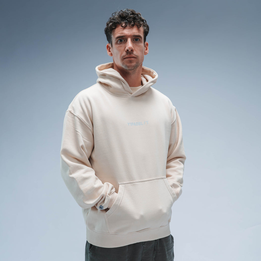 Y1 Padel Exclusively Relaxed Fit Hoody Unisex (Washed Cream)
