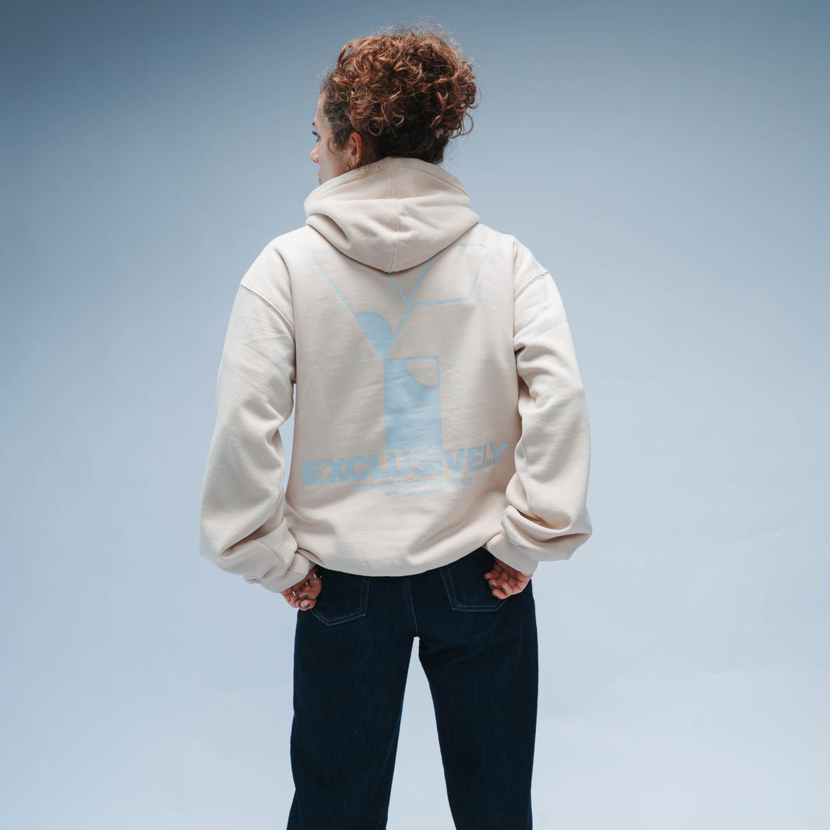 Y1 Padel Exclusively Relaxed Fit Hoody Unisex (Washed Cream)