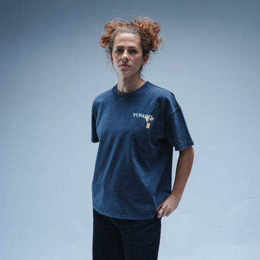 Y1 Padel Club Boxy Tee Short Sleeve Unisex (Washed Navy)