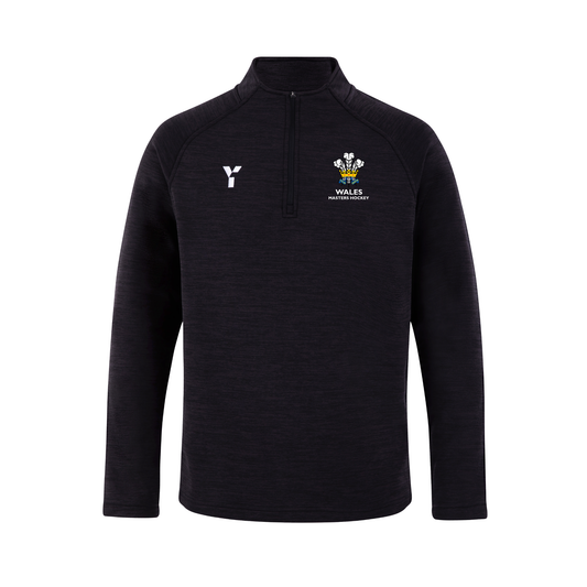 Wales Masters - Fugi Quarter Zip Unisex Black Melange