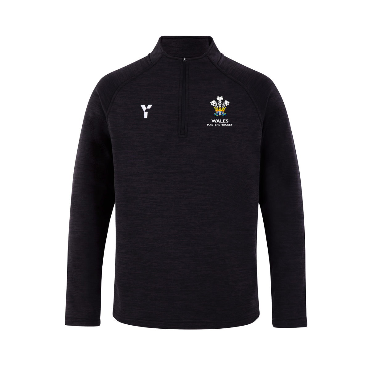 Wales Masters - Fugi Quarter Zip Unisex Black Melange (SALE)