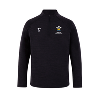 Wales Masters - Fugi Quarter Zip Unisex Black Melange (SALE)