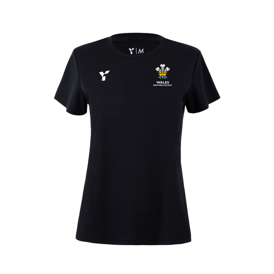 Wales Masters - Short Sleeve Training Top Women's Black