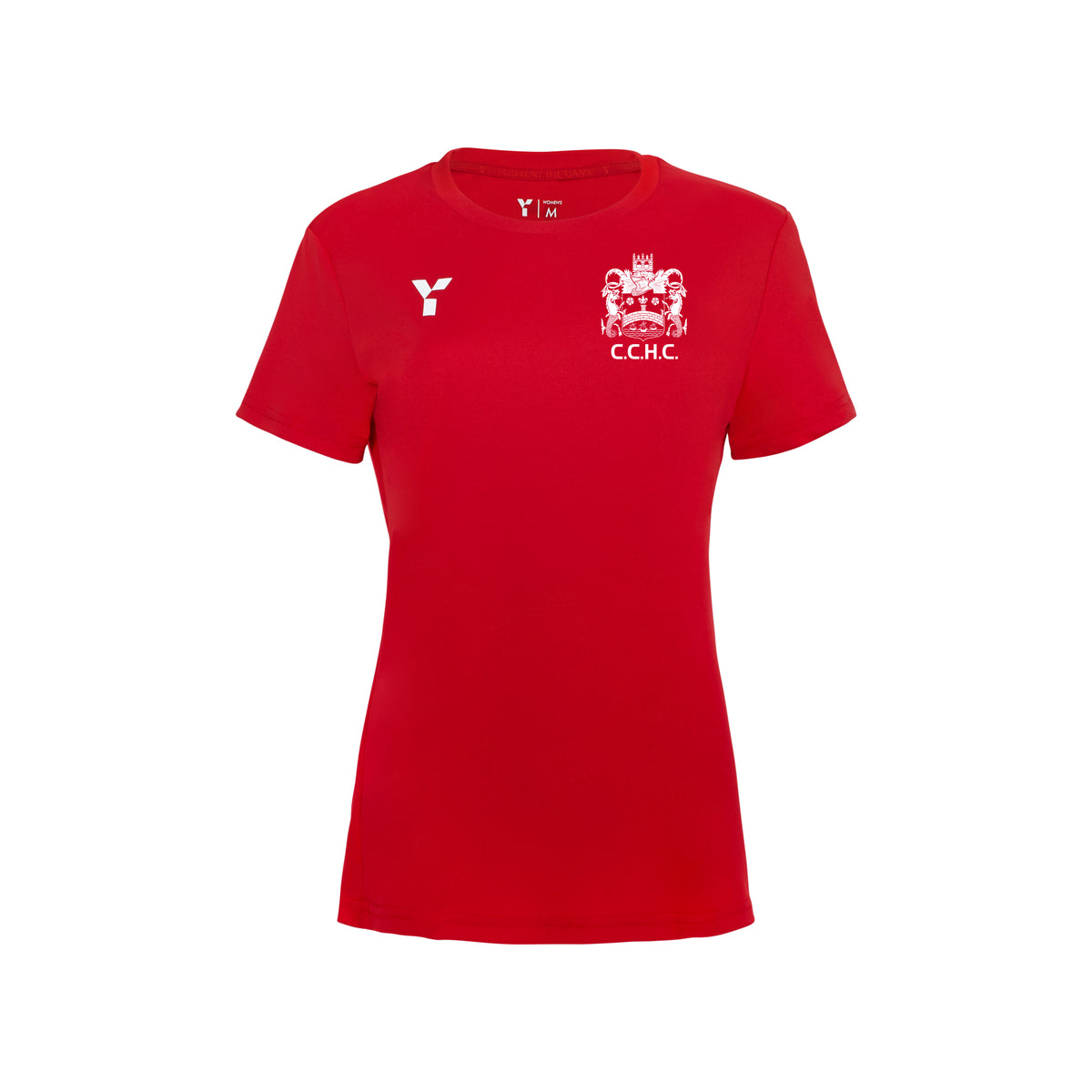 Cambridge City HC - Short Sleeve Training Top Women's Red club teamwear by Y1