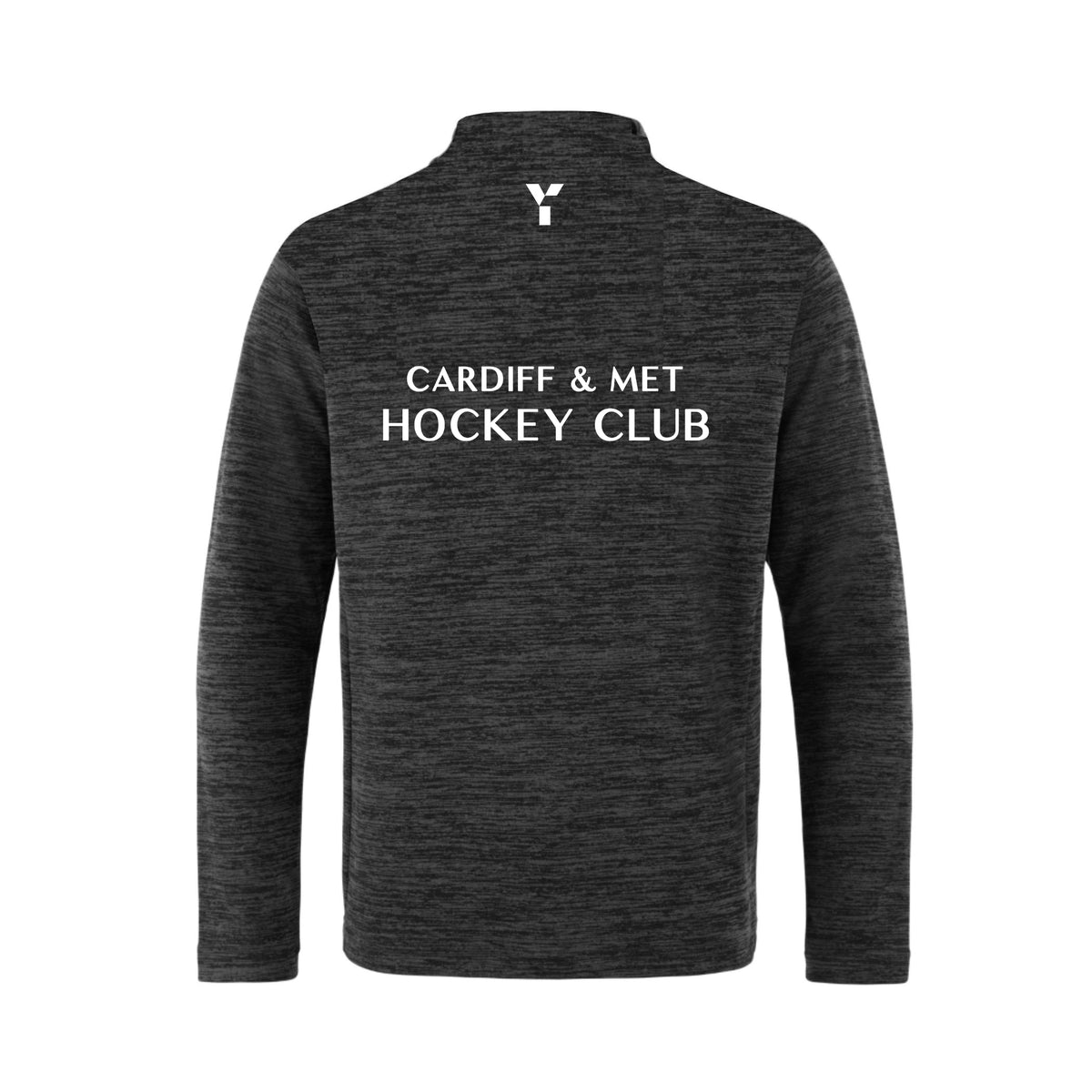 Cardiff & Met HC - Fugi Quarter Zip Unisex Black Melange
