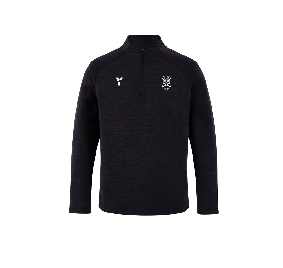 Cardiff and Met HC - Fugi Quarter Zip Unisex Black Melange