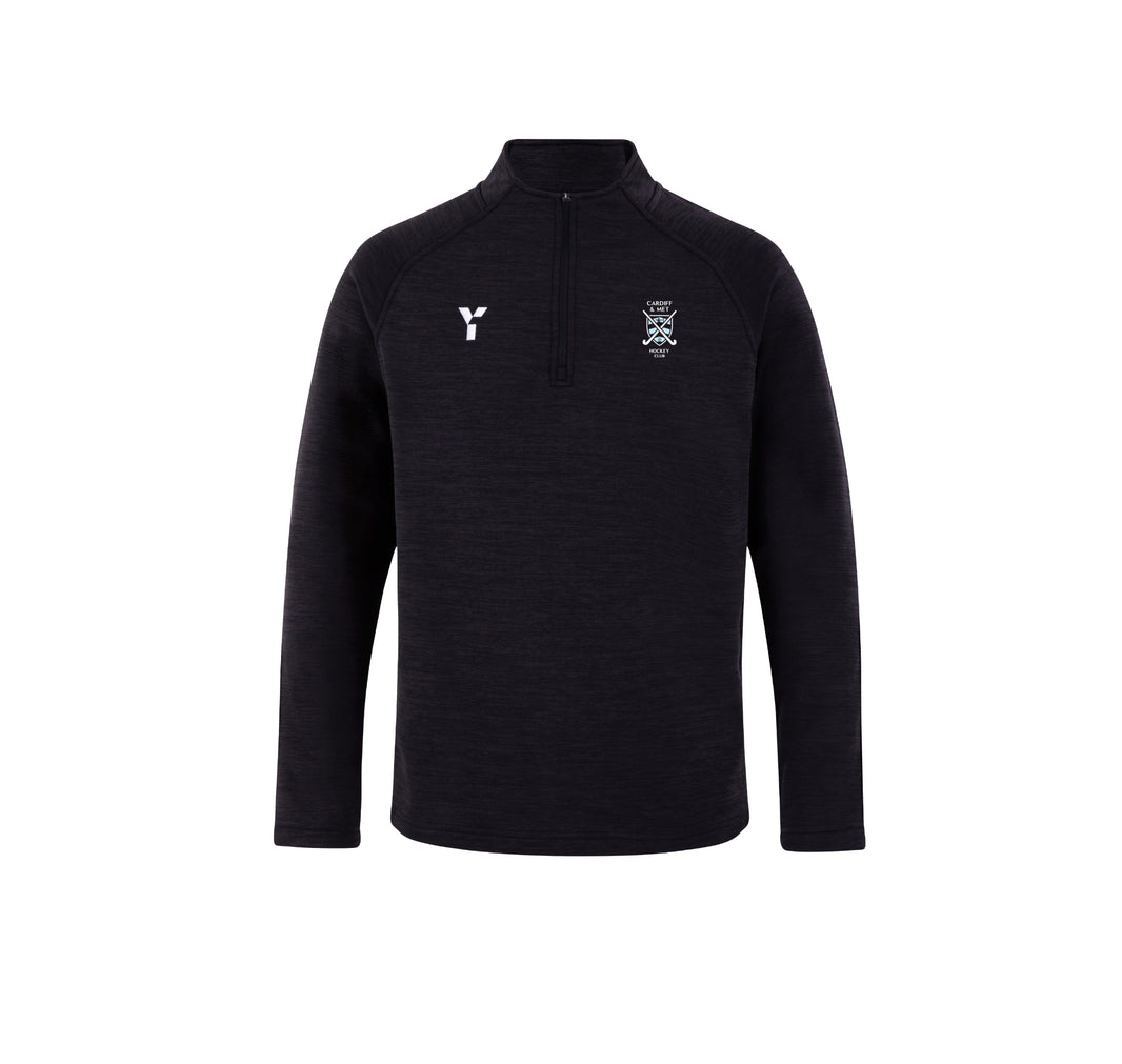 Cardiff and Met HC - Fugi Quarter Zip Unisex Black Melange