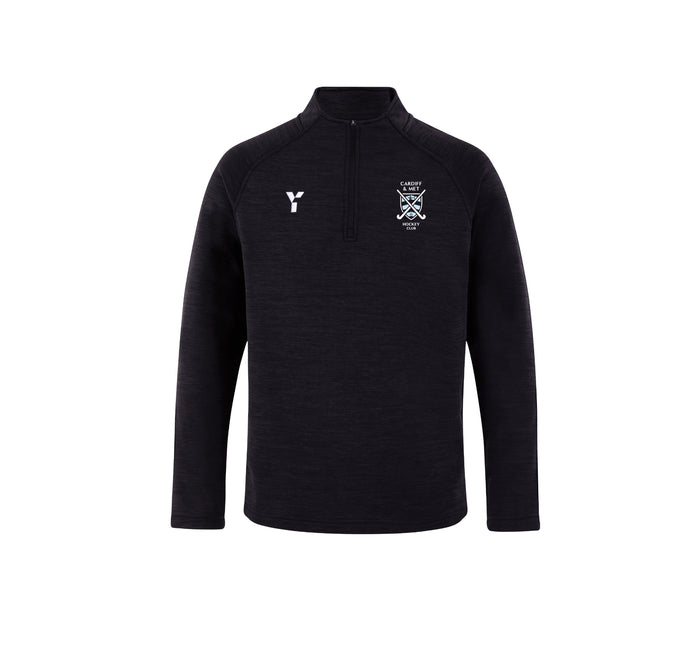 Cardiff & Met HC - Fugi Quarter Zip Unisex Black Melange