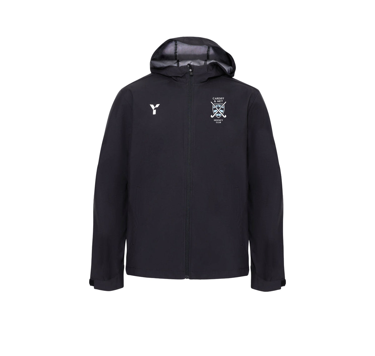 Cardiff & Met HC - Raincoat Unisex Black club teamwear by Y1