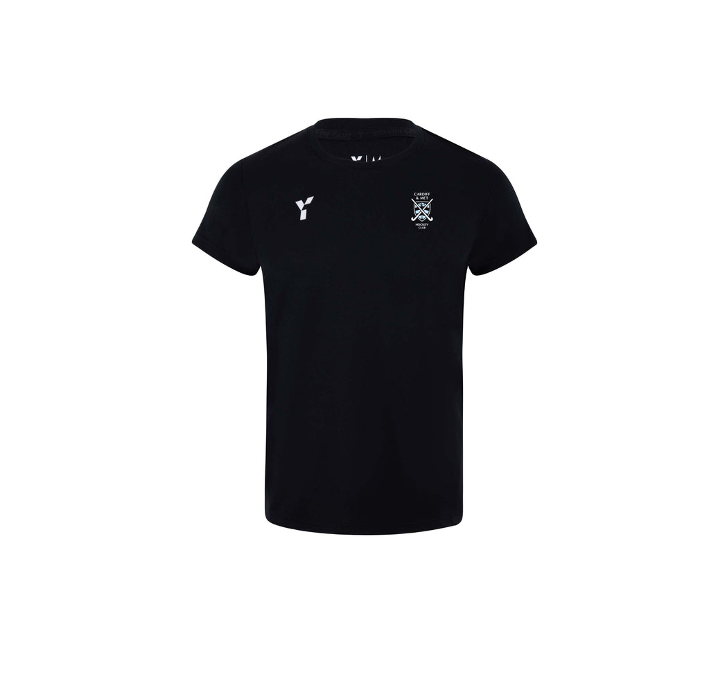 Cardiff and Met HC - Junior Short Sleeve Training Top Unisex Black