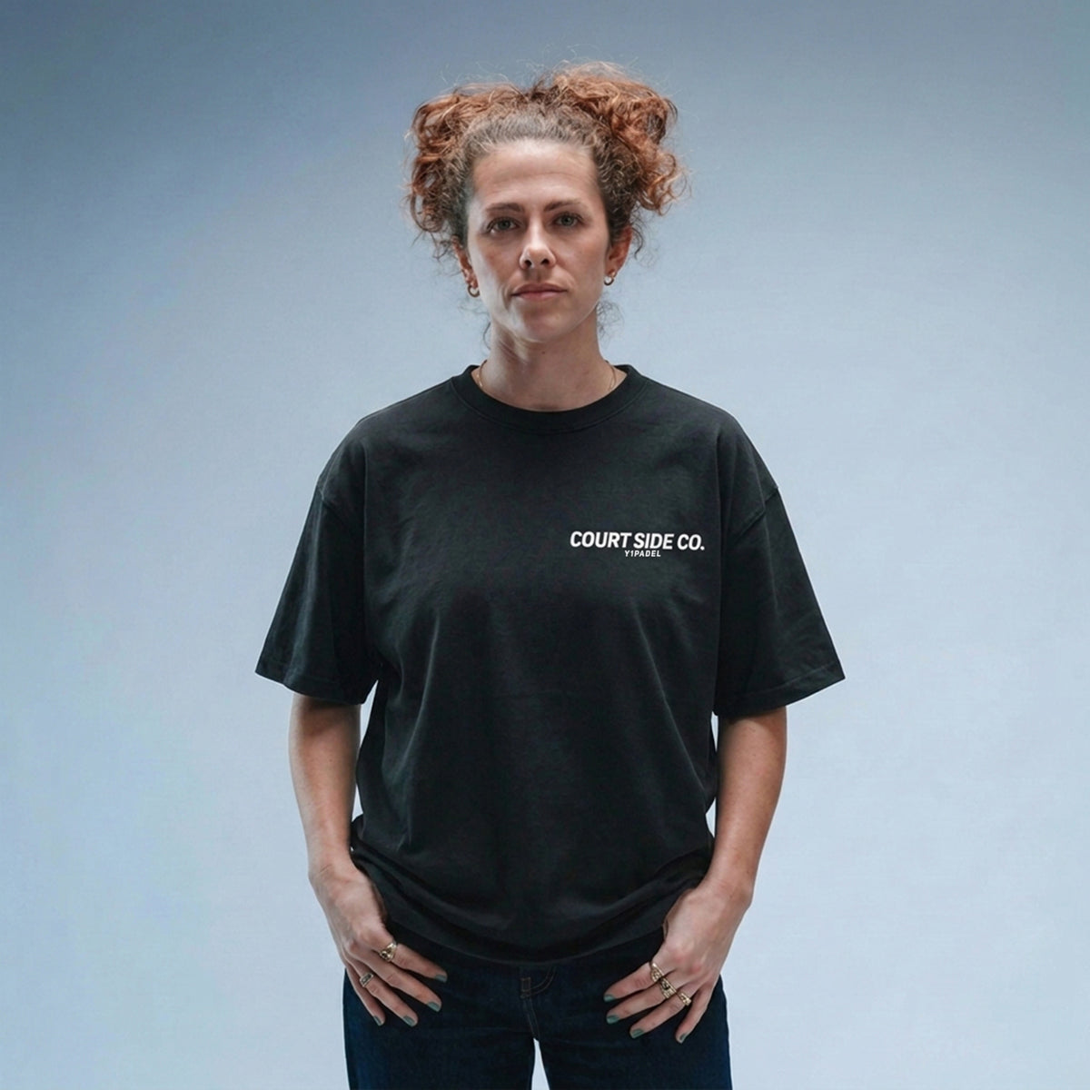 Women's Oversized Courtside Tee Black
